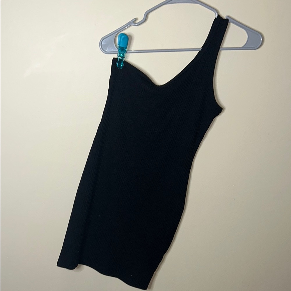 Kendall & Kylie Black One Shoulder Dress